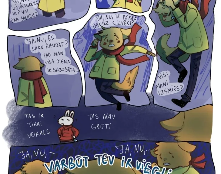 Talsiniece zīmē komiksus un citiem liek aizdomāties par dzīvi ar lielām bailēm