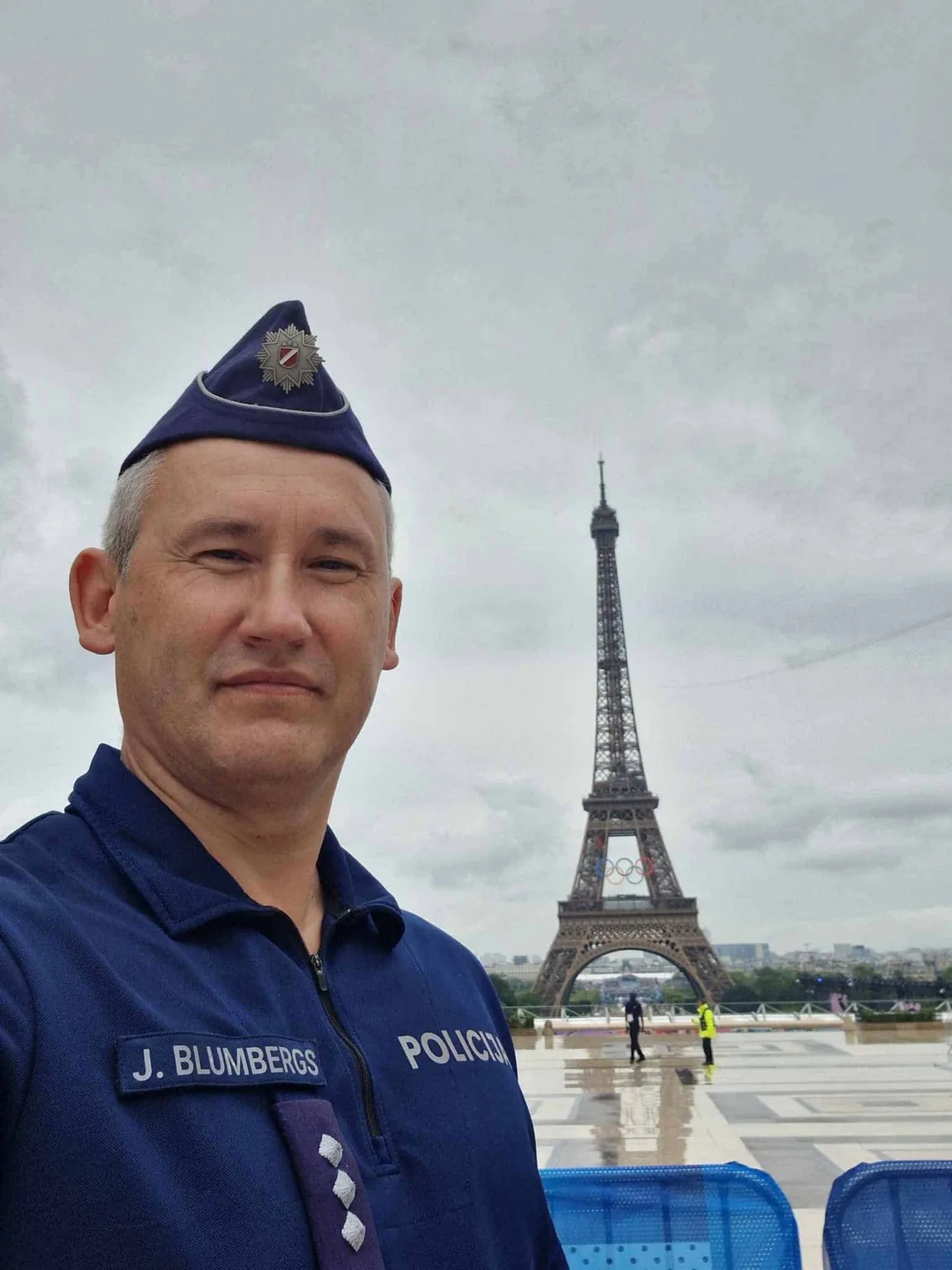 Talsinieks palīdz uzraudzīt drošību Parīzes olimpiskajās spēlēs
