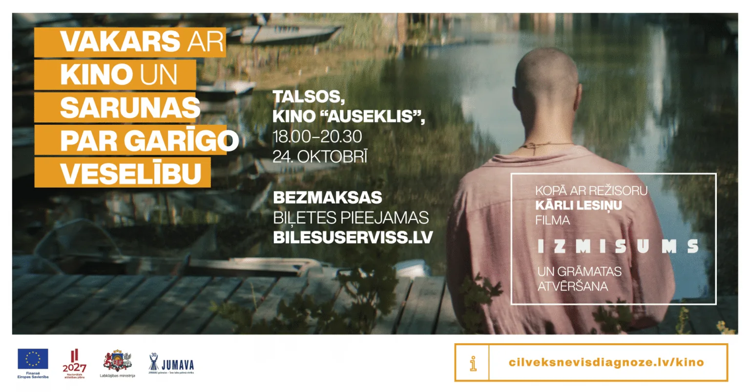 Garīgās veselības mēnesī aicina uz kino un sarunām par dažādību