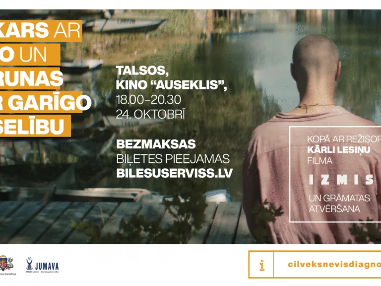 Garīgās veselības mēnesī aicina uz kino un sarunām par dažādību