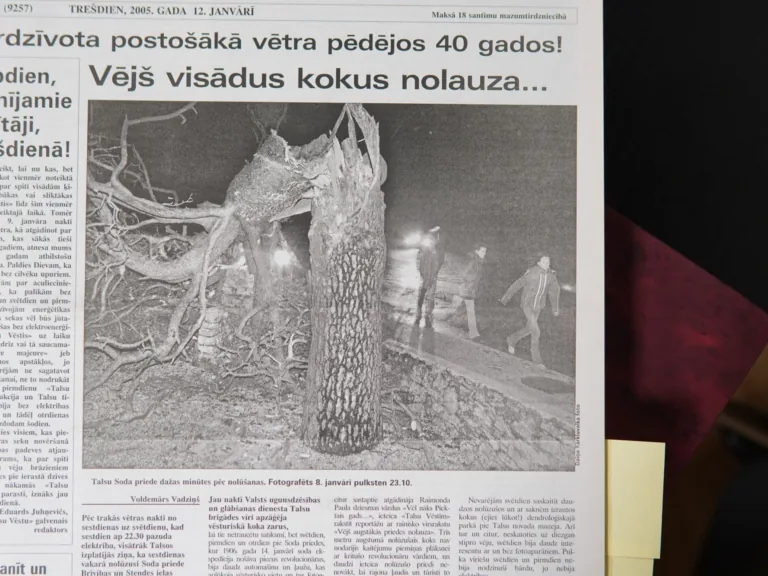 Apritējuši 20 gadi, kopš vētra nolauza Talsu Soda priedi