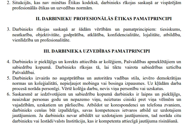 Talsu novada domē apstiprina Ētikas kodeksu