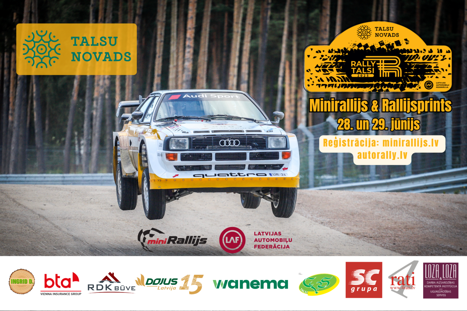 Rallijs «Talsi 2025» sola adrenalīna piepildītu nedēļas nogali