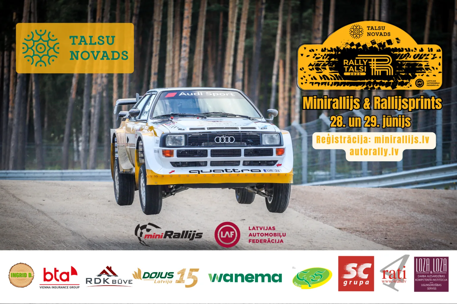 Rallijs «Talsi 2025» sola adrenalīna piepildītu nedēļas nogali