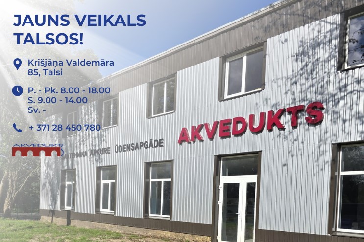 «Akvedukts» tagad arī Talsos — kvalitatīvi ūdensapgādes un apkures risinājumi