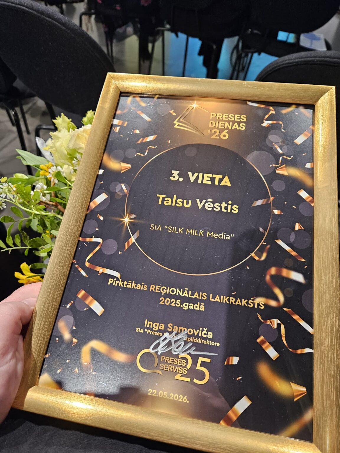 «Talsu Vēstis» ierindojas pirktāko reģionālo laikrakstu TOP 3
