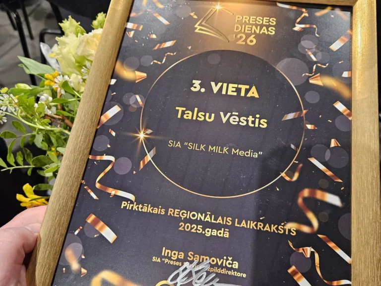 «Talsu Vēstis» ierindojas pirktāko reģionālo laikrakstu TOP 3