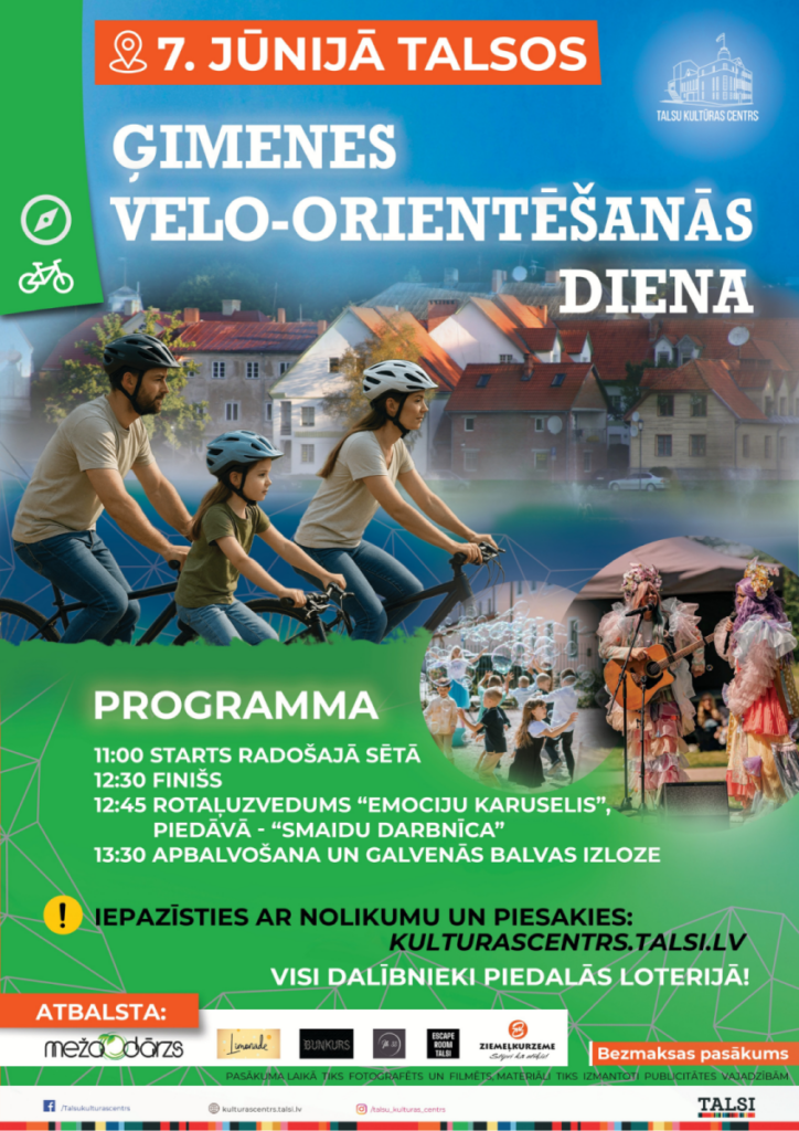Ģimeņu velo orientēšanās diena