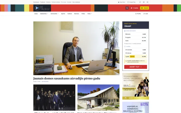 Vizuālas pārmaiņas piedzīvojis portāls ReTalsi.lv