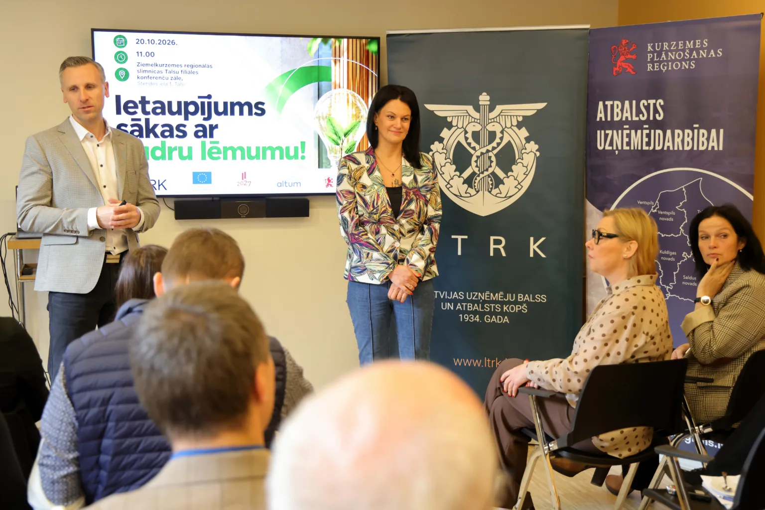 Ietaupījums sākas ar gudru lēmumu: Talsos uzņēmēji pārrunā energoefektivitātes iespējas