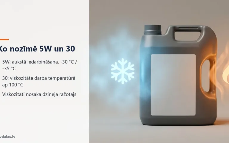 5W-30 motoreļļa: kā izvēlēties pareizo savam auto